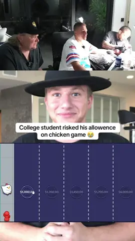 College student risked his allowence on chicken game #stevewilldoit #crossyroad #streamer #kick 