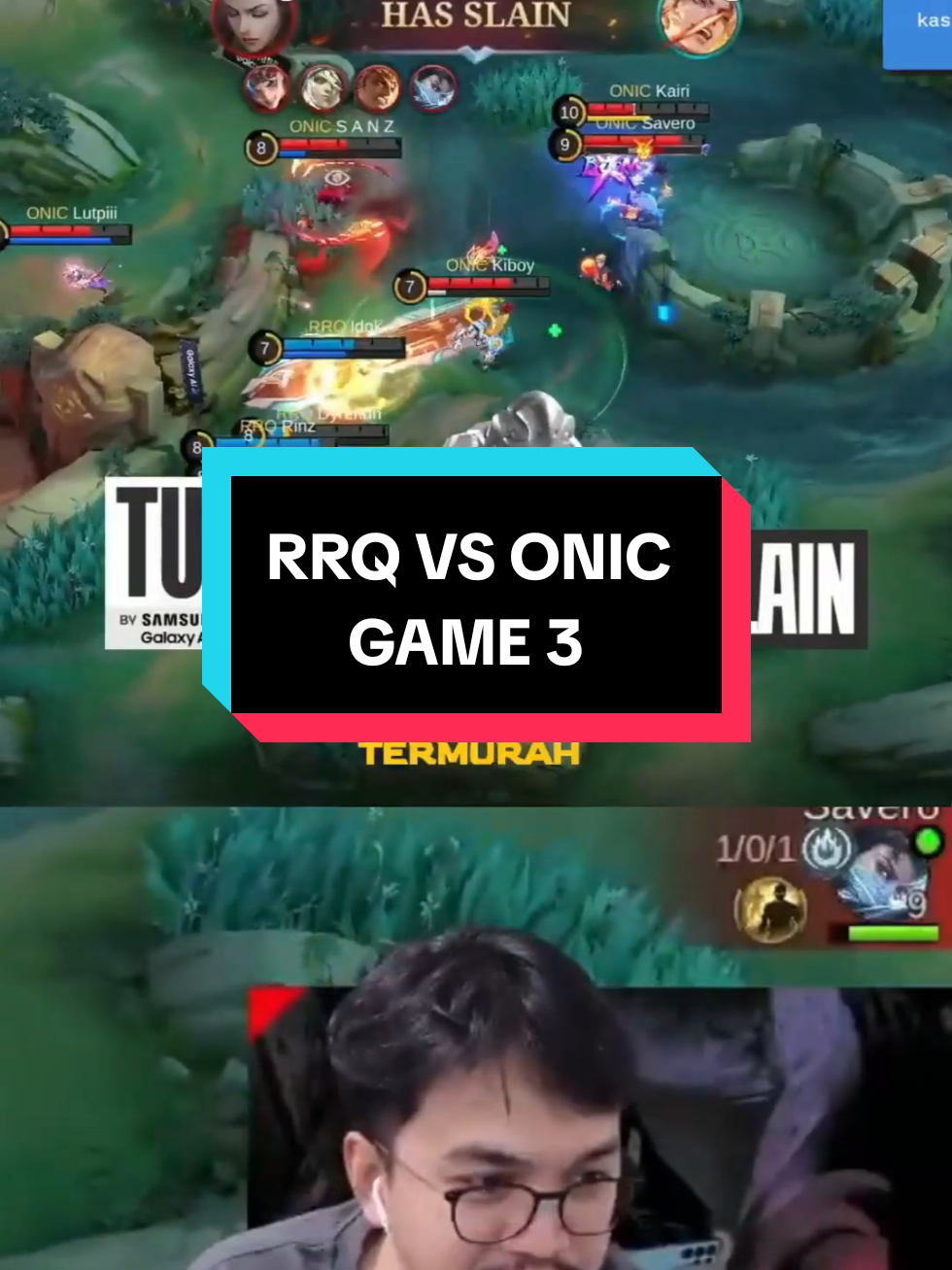 RRQ VS ONIC GAME 3 #mpl #MLBBxNARUTO #MLBBJalanNinjaku 