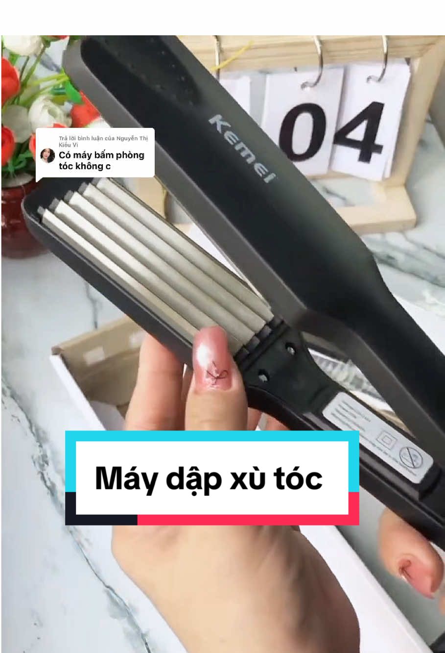 Trả lời @Nguyễn Thị Kiều Vi Máy dập xù tóc Kemei #maydapxutoc #kemei #maylamtoc#maylamtocckemei #dapphongchantoc #maybamphongchantoc #maydapxukemei 