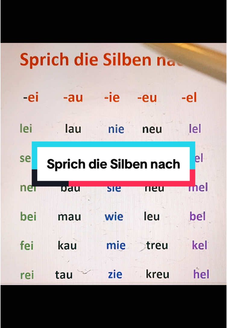 Sprich die Silben nach#nachdprechen #lesenüben #gutenmorgen #learngermanwithriterlernraum #übungmachtdenmeister #goviral 