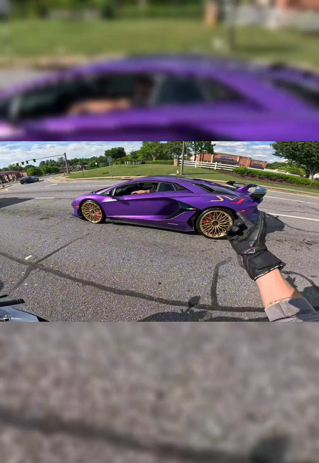 PT.1 seeing a lambo SVJ  #fyp #foryoupage #bikelife #funny #motovlog #biker #lamborghini 