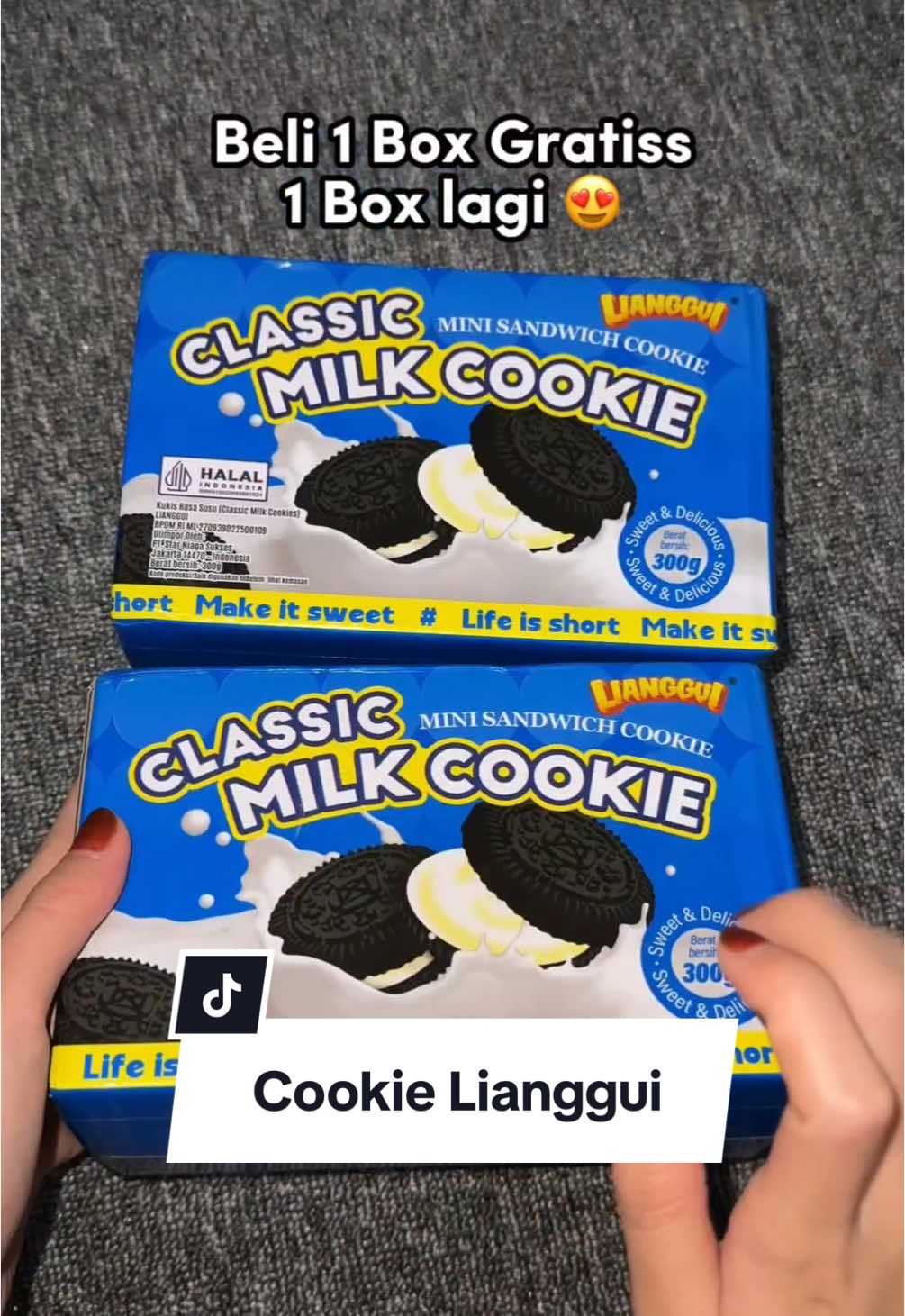 1 box isi 60 pcs 🥰😍 Rekomendasi Cemilan Murah nih 🤤 #lianggui #classicmilkcookie #oreo #cookies 