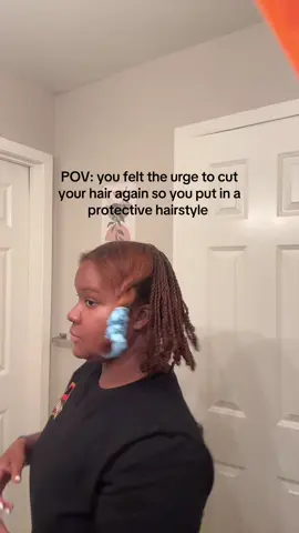 Everytime I feel the urge to cut my hair I HAVE to put my hair in a protective hairstyle thats the only way 🤣 . . . #creatorsearchinsights  #explorepage  #fypage  #healthyhair  #minitwists 