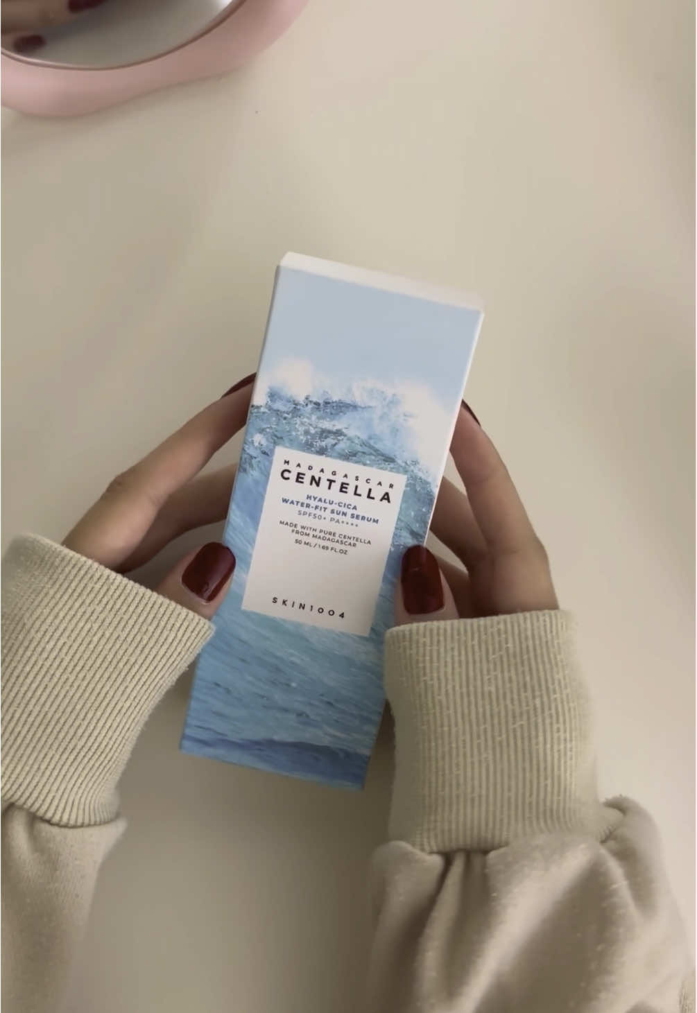 A calm kind of glow. This one’s a favorite 🩵 @SKIN1004 US  #madagascarcentella #skincare #skin1004 #spf #skincareroutine #sunscreen #glowingskin #centella #serum #fyp 