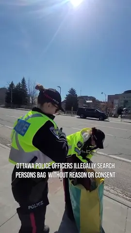 👮‍♀️ Two female cops caught illegally searching a man’s bag with no reason or consent which is a clear violation of Canadian law 😳🚨 What's your thoughts? 👀👇 #ottawa #unlawfulsearch #canada #police #viral #reels #foryou #explore #scary #scary