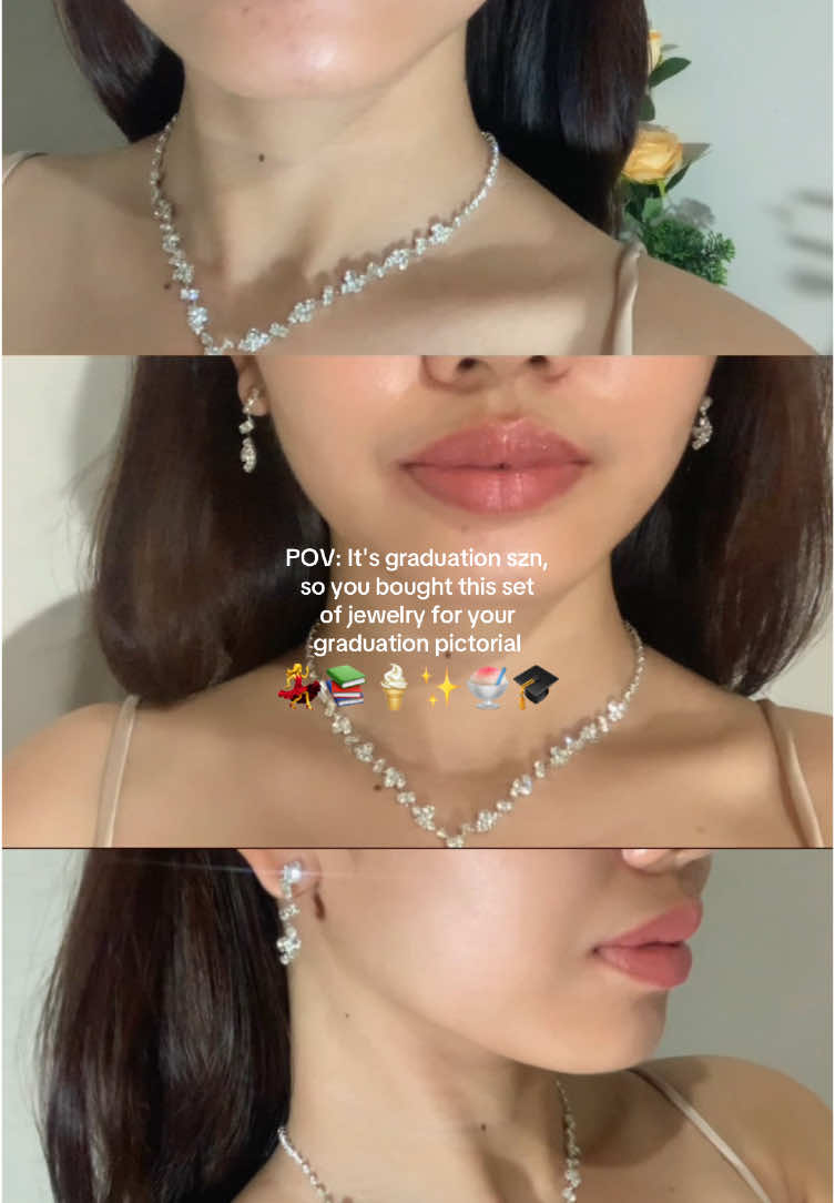 Sa ngalan ni Niña, nawa’y sumakses tayong lahat🎓👩‍🎓✨🙌🍾🥂#graduationaccessories #accessories #jewelry #earrings #neckalce #silvernecklace #silverearrings #earringsforwomen #jewelryset #graduationnecklace #graduation #oathtakingceremony #pictorials #accessoriesforgraduation #jewelryset #necklaceforwomen #earrings #necklce #silvernecklace #silverearrings #quality #elegant #fyp #trending #pictorial #graduation #weddingaccesories #accessoriesforweddings 