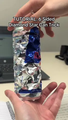 6 Sided Diamond Star Can Trick Tutorial for redbull cans Cameraman credit: @Harry Barlow  #tutorial #tut #DIY #fyp #foryou #redbull #monster #viral #diamond #can #trick 