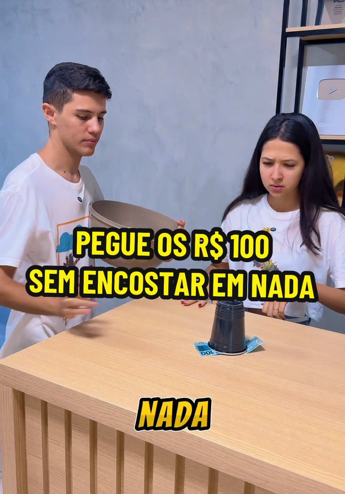 Será que eu consegui?😂😂 #brincadeira #casal #viral 