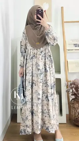 Arsy Midi Dress Set Hijab Gamis Lebaran Rayon Motif terlaris busana muslim wanita#dress #gamis #fashion #racuntiktok #fyp 