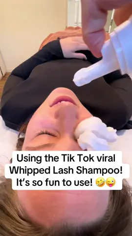Whipped cream eyes anyone?!?  I love this whipped cream lash shampoo for bare lashes & eyebrows prior to applying eyelash pads. Pro tip: a little bit goes a long way! Have you tried it yet? #Whippedlashshampoo #phoenixtok #lashtips #lashtutorial #unboxing 
