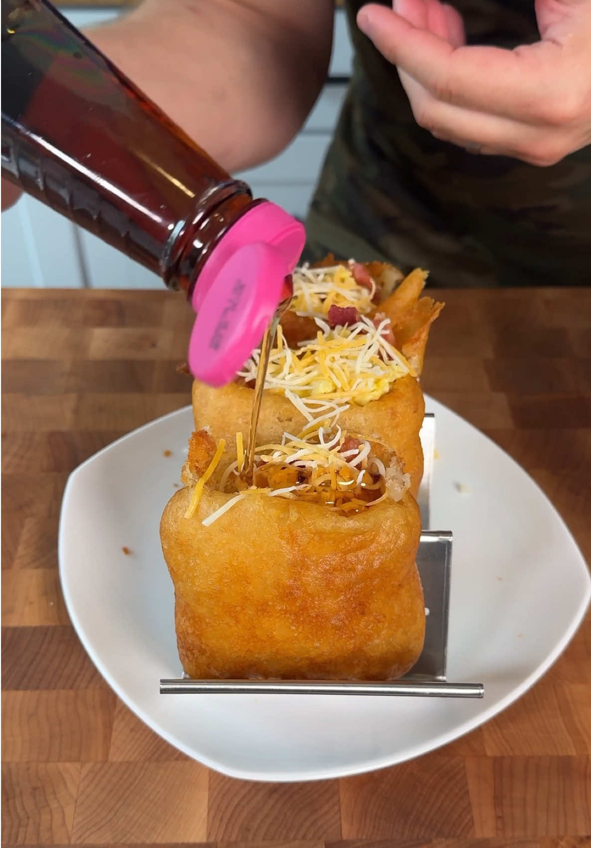 Pancake pockets 🥞 #satisfying #Recipe #tiktokfood