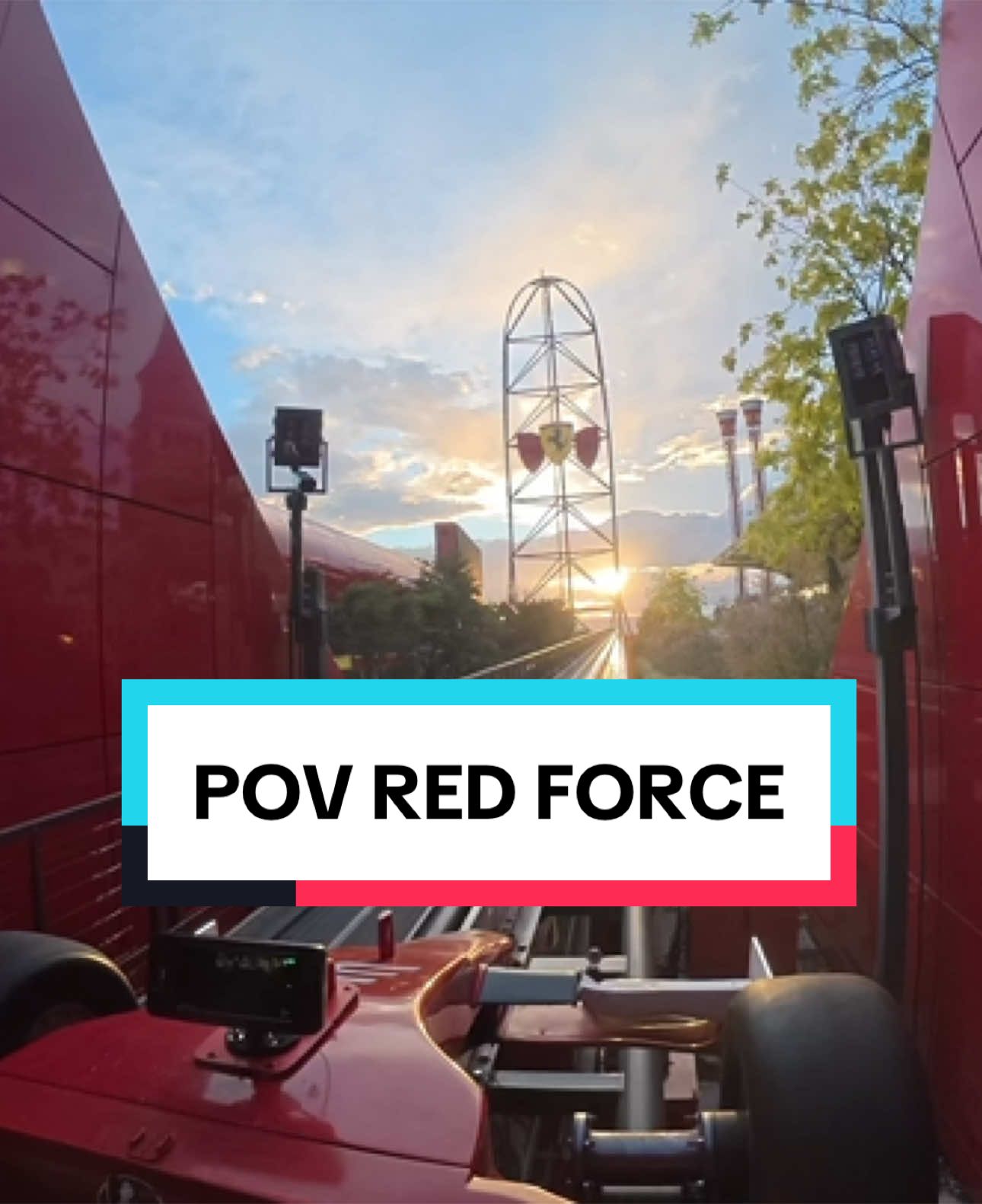 POV Red Force Front Row en Ferrari Land, Port Aventura World #ferrariland #pov #redforce #rollercoaster #themepark #portaventura 