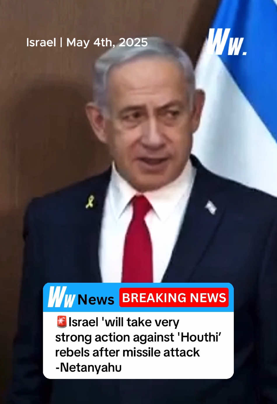 🚨Israel 'will take very strong action against' Houthi rebels after missile attack - Netanyahu. Israeli Prime Minister Benjamin Netanyahu said Sunday Israel 