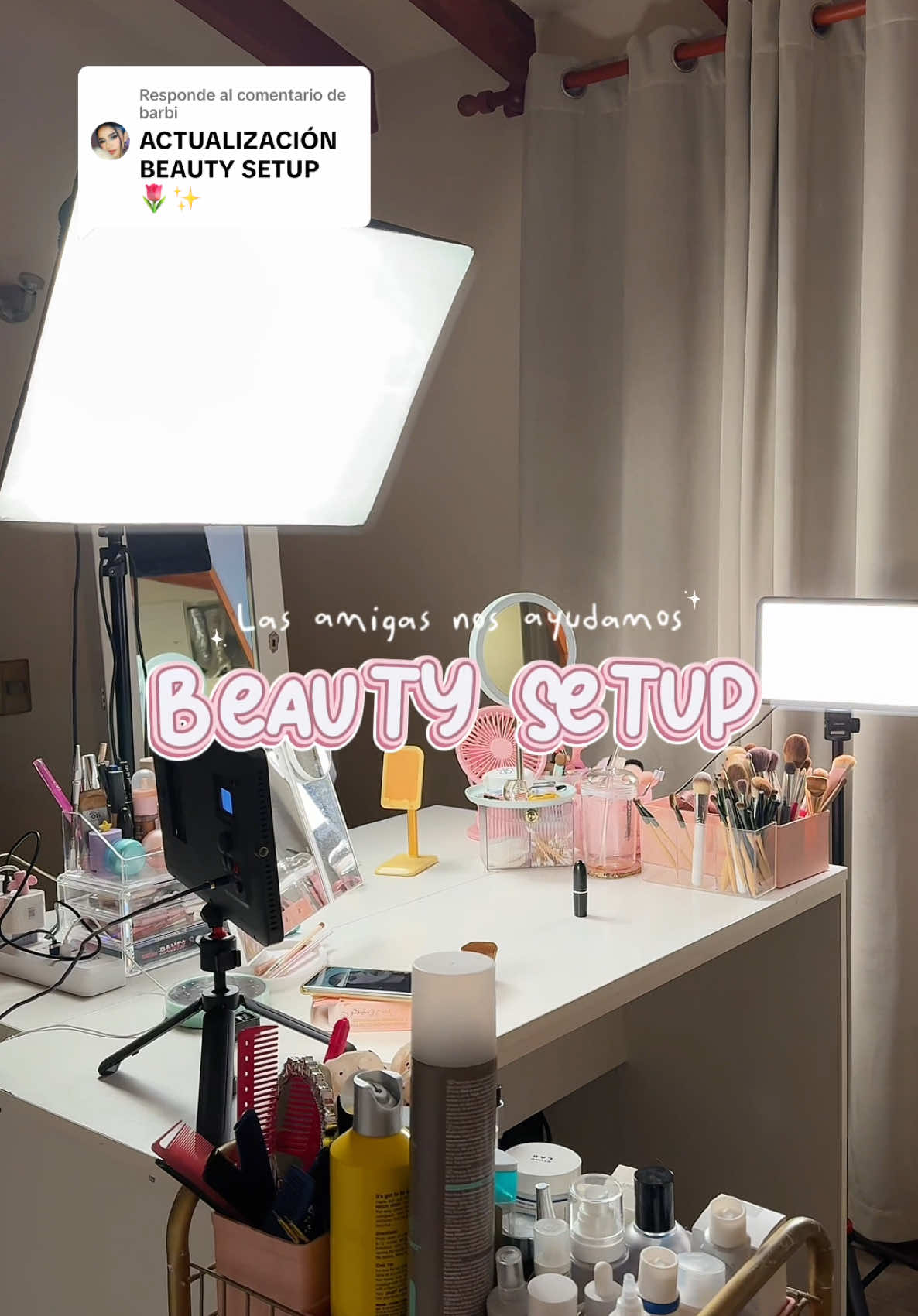 Respuesta a @barbi así es como grabo mis tutoriales de maquillaje 💖 #beautysetup #iluminacionvideo #filmingsetup #lighting #contentcreator 