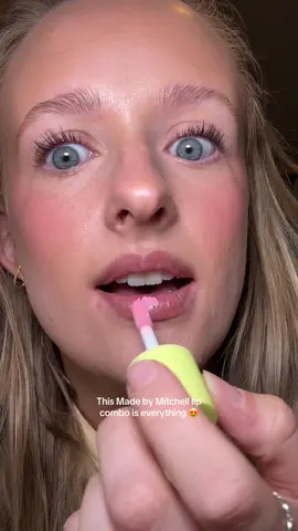 This Made by Mitchell lip combo is EVERYTHING. I used their creamy lip liner to sculpt, then topped it with the Beam Gloss in Milkshake for the juiciest, soft pink pout. It’s giving plush, glossy perfection—and it lasts! #MadeByMitchell #LipComboGoals #MilkshakeGloss #BeamGloss #LipLinerAndGloss #ViralLipCombo #GlossyLips #TikTokMakeupFinds #EverydayGlam #LipGlossObsessed #MakeupLover #JuicyLips 