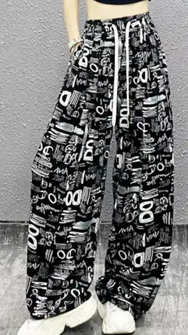 #Ice Silk White Square Casual Wide Leg baggy pants #widelegpants #baggypants #trendyy #clicktheyellowbasket🛒🛒👇👇 