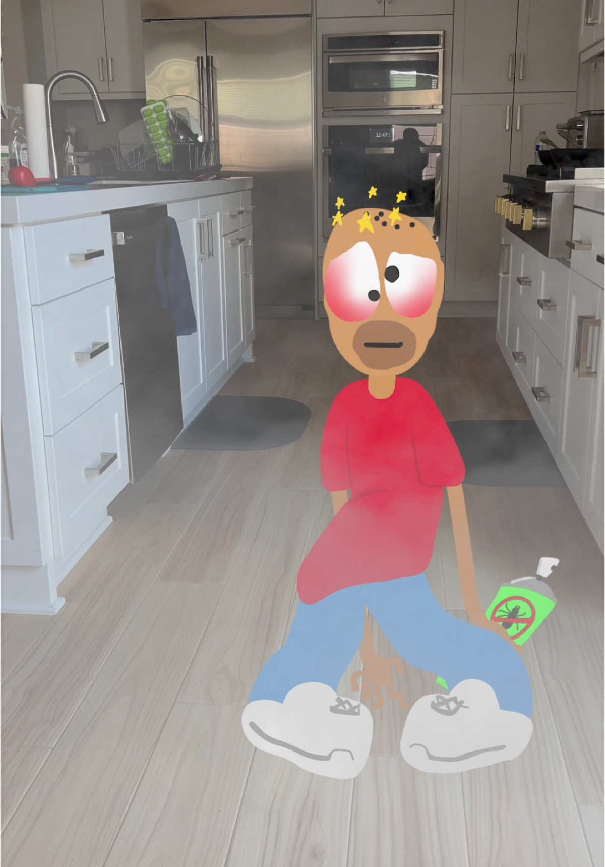 Don’t play with bug spray! 😷🤣🪲 #matthewraymond #cartoon #comedy #animation #foryou #fyp 