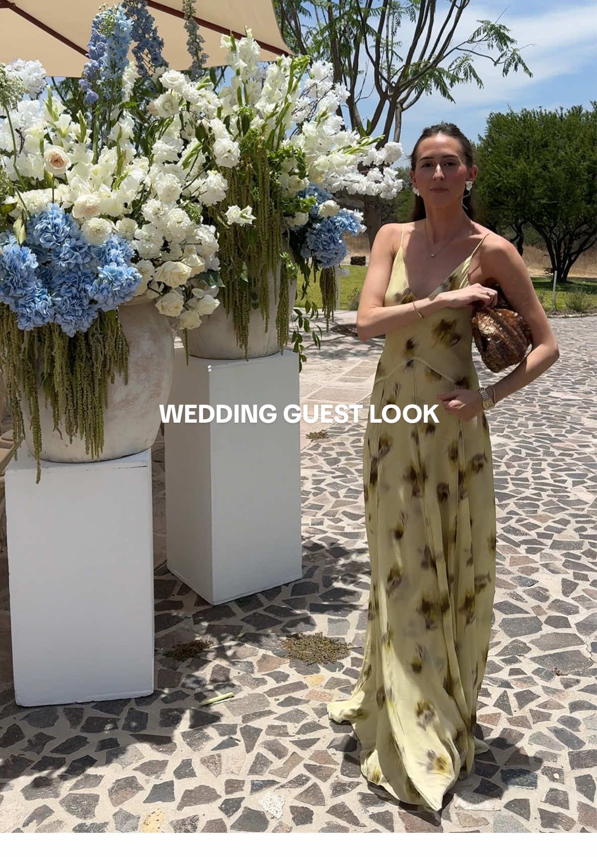 Wedding ready wearing @Mango dress & bag + @COS earrings.  #weddingguest #weddingguestlook #gowns #affordabledresses #OOTD #weddingguestoutfit #mango #cos #gowns #weddingtiktok 