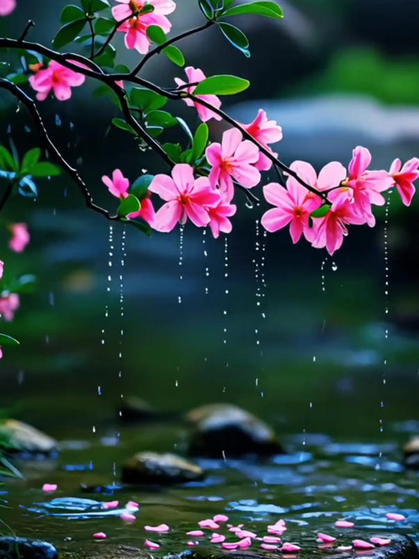 relaksasi #relaksasi #suaraairmengalir #suaraburung #flowers #pemandanganindah #nature 