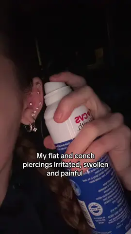 Saline solution always helps #fyp #earrings 
