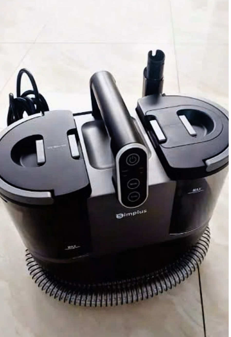 Màu đẹp, snag trọng Vệ sinh rất dễ! Chuẩn chất nhà Simplus!  Máy Giặt Vải Cầm Tay Cao Cấp Lực Hút 16000Pa Bình Nước 1.5L BYJH001 | Máy Sofa Giặt Cầm Tay Hơi Nước Nóng Dùng Cho Thảm Rèm Ghế Ô tô Sofa Lực Hút Lớn. #minhshop #maygiatsofa #xuhuong 