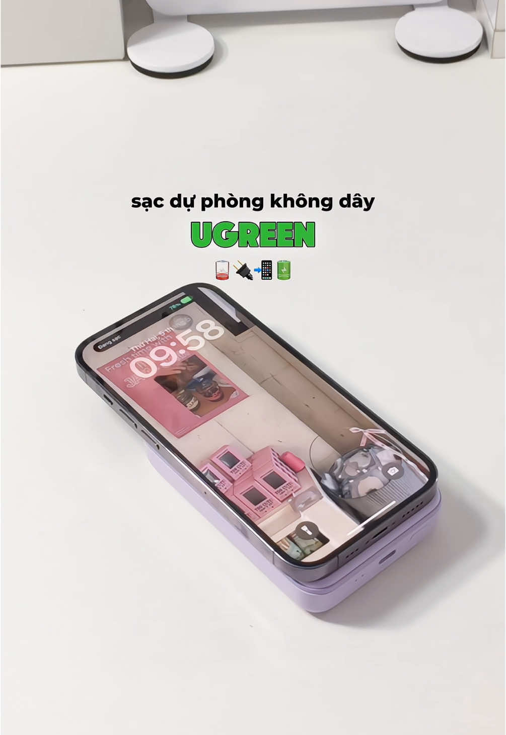 Sạc dự phòng không dây từ tính 🔋📲 #sacduphong #sacduphongkhongday #ugreen #phukiendienthoai #unboxing #viral #xuhuong #fyp 