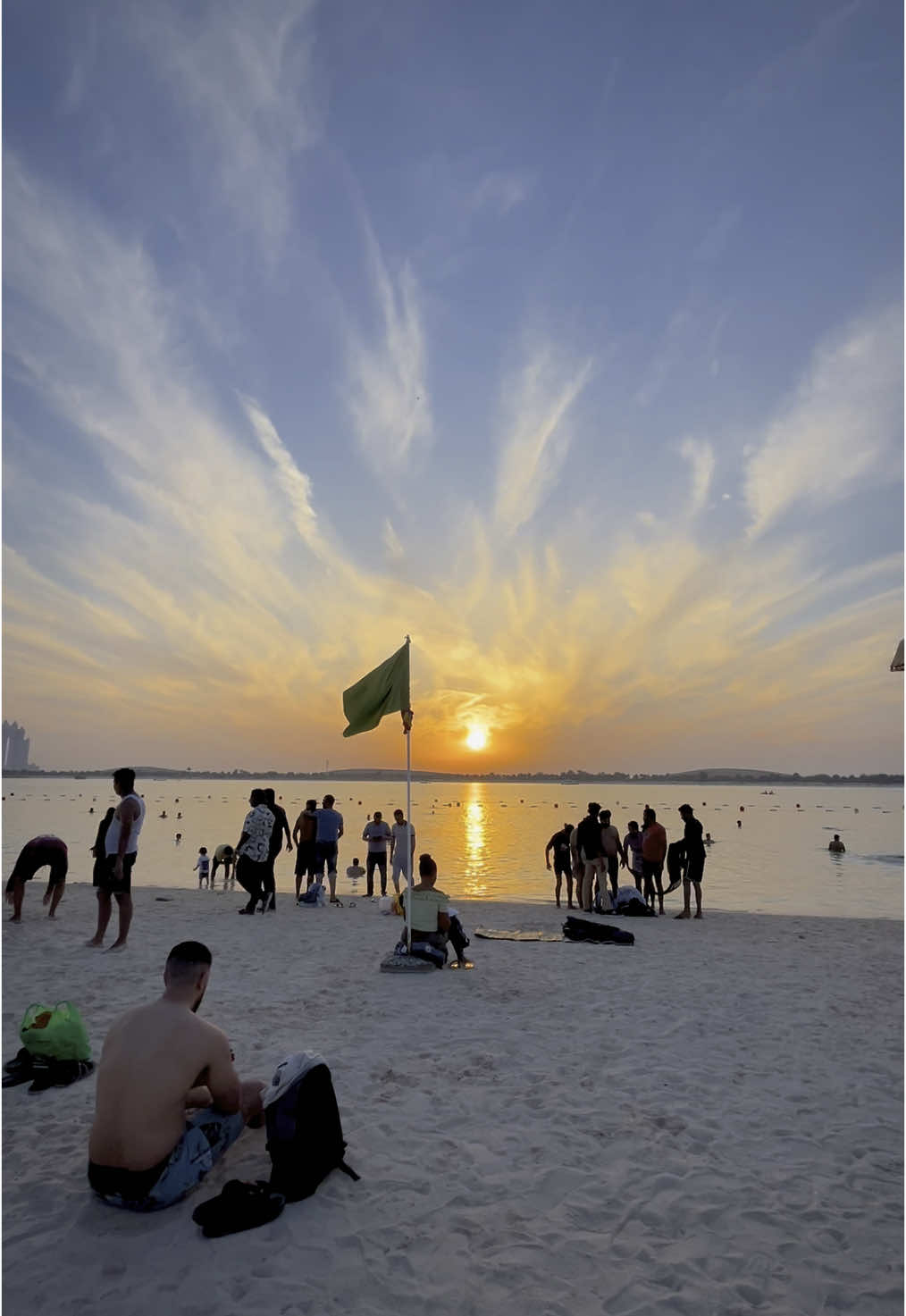 Corniche beach #corniche #beach #abudhabi #fyp #beachvibes #sunset 