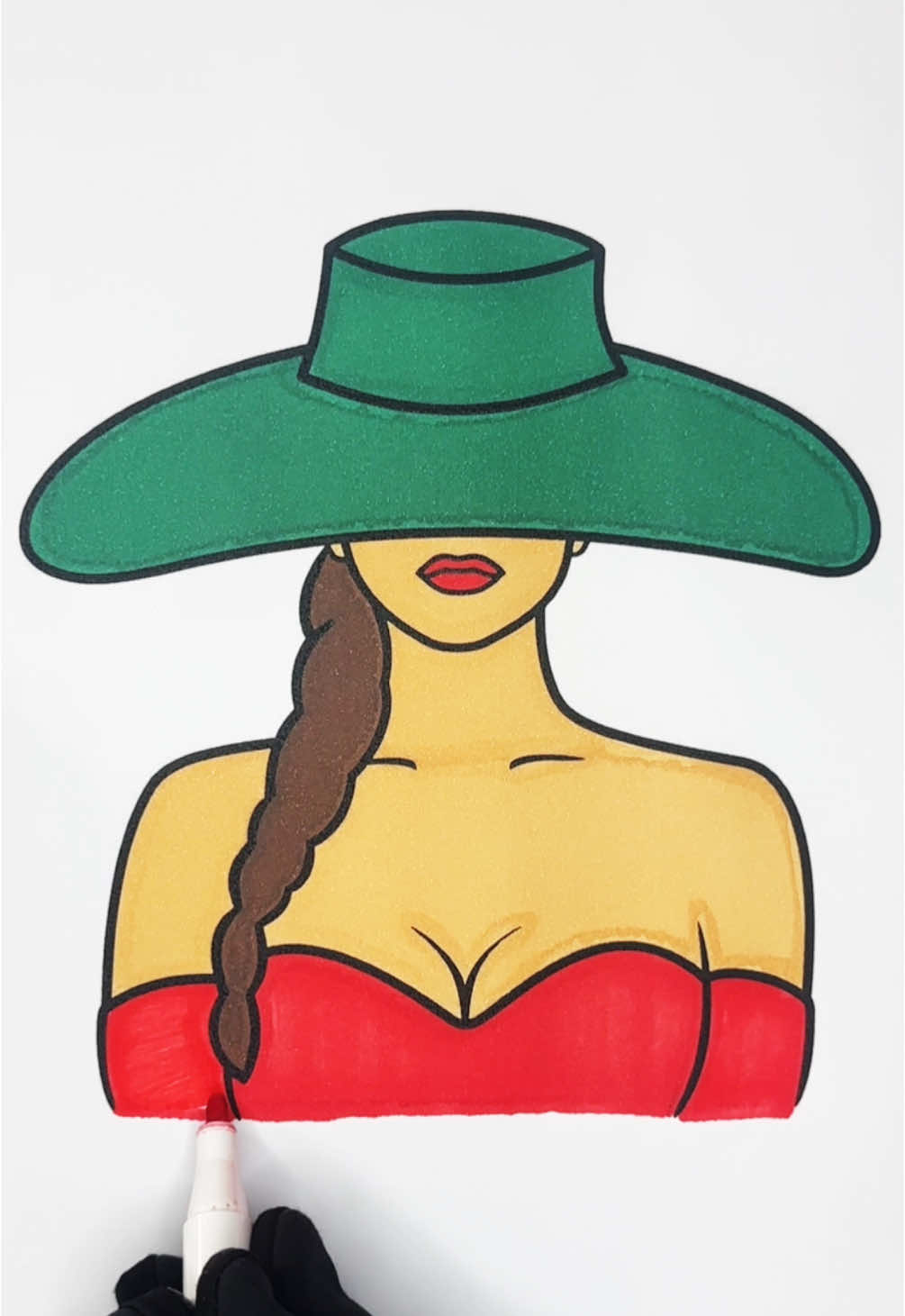 Coloring Woman ASMR  #woman #model #coloring #relaxingvideos #asmrsounds #colourwithme #colourtherepy #satisfyingcoloring 