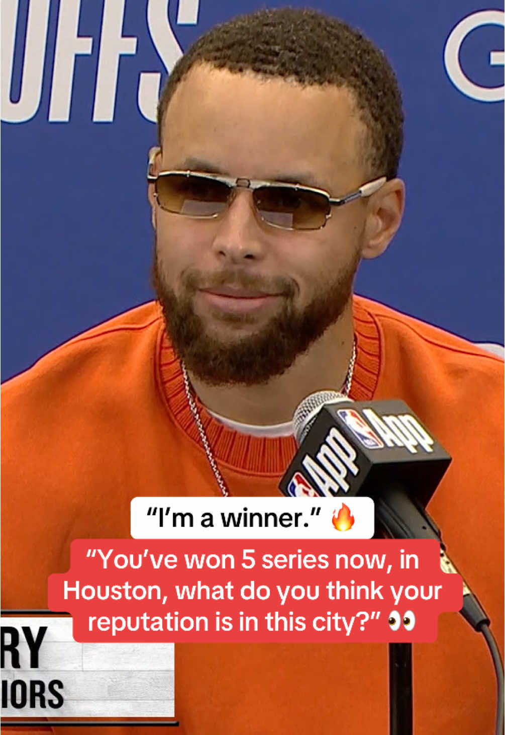 Steph with a COLD response when asked about his presence in Houston. 😮‍💨🔥 #NBA #stephcurry #warriors #basketball #bball 
