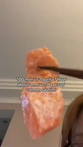 Do NOT put sashimi and me in a room bruh #salmon #sg #gorilla #100menvs1gorrila #singapore #trending #sgtiktok 