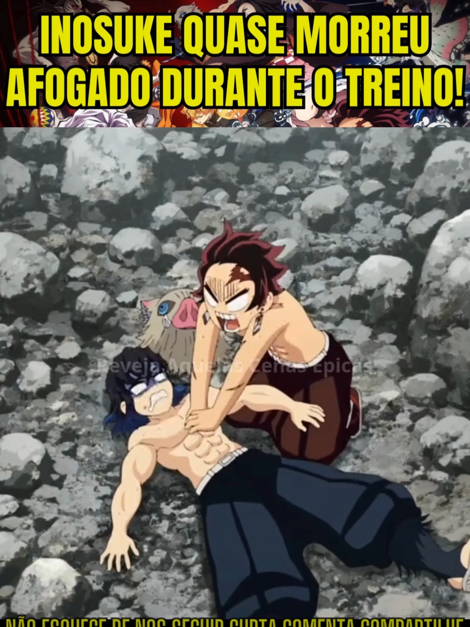 INOSUKE QUASE MORREU AFOGADO DURANTE O TREINO! #Demonslayer #Kimetsunoyaba #tanjiro_kamado #tengen #tengenuzui #guytaro #daki #anime #dublado #hashira #hashiradosom #fouryou #fypツ #inosuke #zenitsu #Hashira