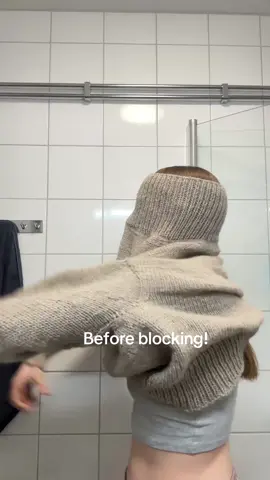 My babaa dupe sweater looking great! #babaa #babaasweater pattern by @hannah banana ! #knit #knitting #handknit #sweater #knittok 