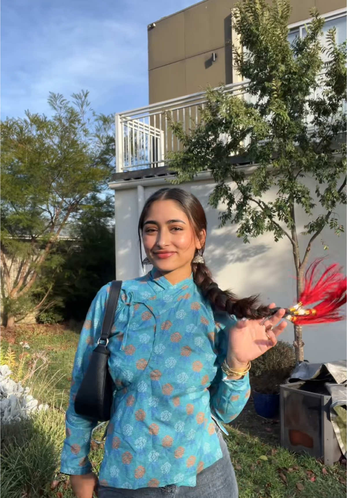 Using mummy as my tripod🥲😂 #fitcheck #nepalioutfit 