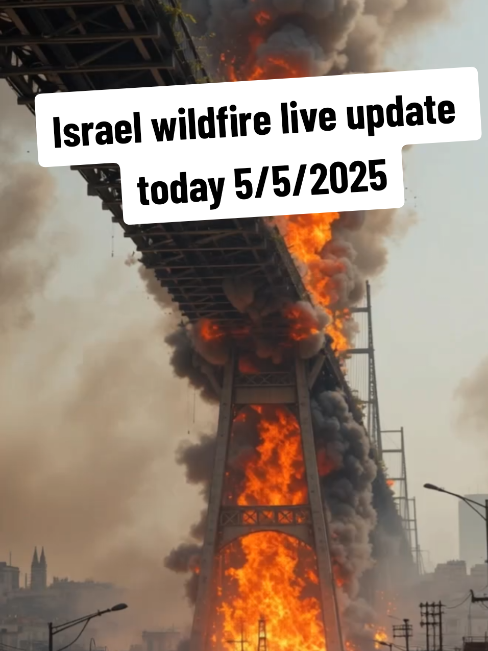 Israel wildfire live update today 5/5/2025 #fire #wildfire #israel #jerusalem #live #update #today #fyp 