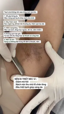 Không nên wax lông tại nhà vì 👉#mayspa #triệt_lông_lạnh_hà_nôi #triệt_lông_lạnh_có_phòng_riêng #triệt_lông_nách 