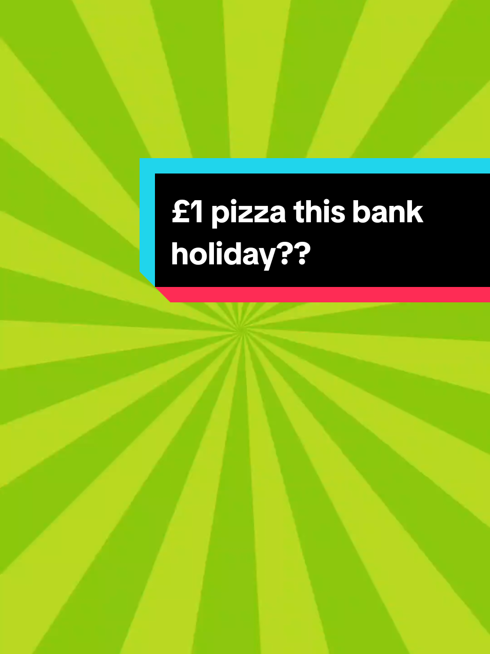 bargain bank holiday madness! buy any large slice, get a 2nd for £1! today only! #sliceofpie
