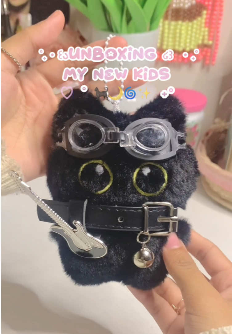 ˙✧˖ Say hello to my 2nd son 🐈‍⬛ྀི ✨🌙 ⭐️🪐 #unboxing #unboxingwithme #kpopfyp #jayenhypen #enhypen #engene #kpopplushie #explore #fyp #foryou #keychain #blackcat 