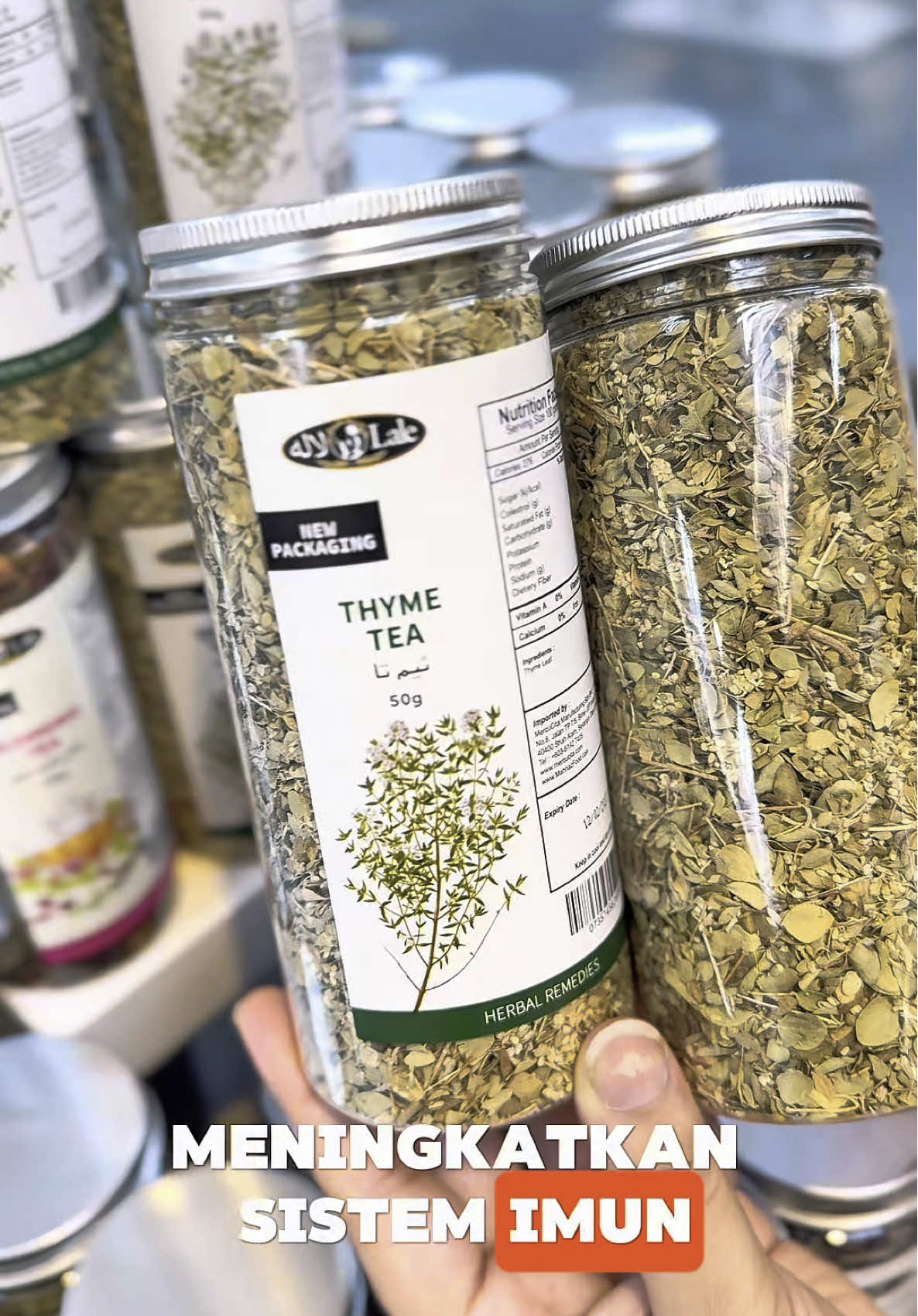 🌿 Thyme Tea – rahsia alam dalam secawan. Kini lebih mudah dinikmati di Mahnaz Food 💚 Legakan tubuh, segarkan minda, dan sokong kesihatan dari dalam. 📍 Tersedia di outlet & online store Mahnaz Food. Nikmati kebaikan herba hari ini 🍃🍵 #MahnazFood #thymetea 