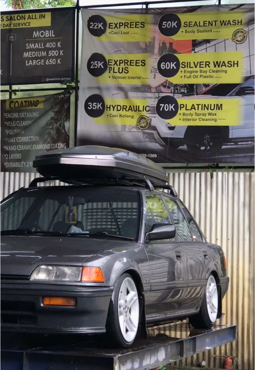 Proper touring 🤏🏻  #WashInnGarage #hondacivic #civiclx 