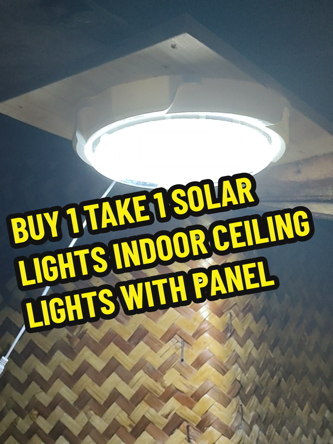 BUY 1 TAKE 1 SOLAR LIGHTS INDOOR CEILING LIGHTS WITH PANEL ❤️  #solar #solarlights #buy1take1  #solarlightsoftiktok #lights