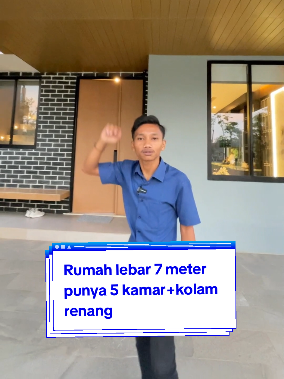 keren nih! lebar 7 meter punya 5 kamar+kolam renang 😍