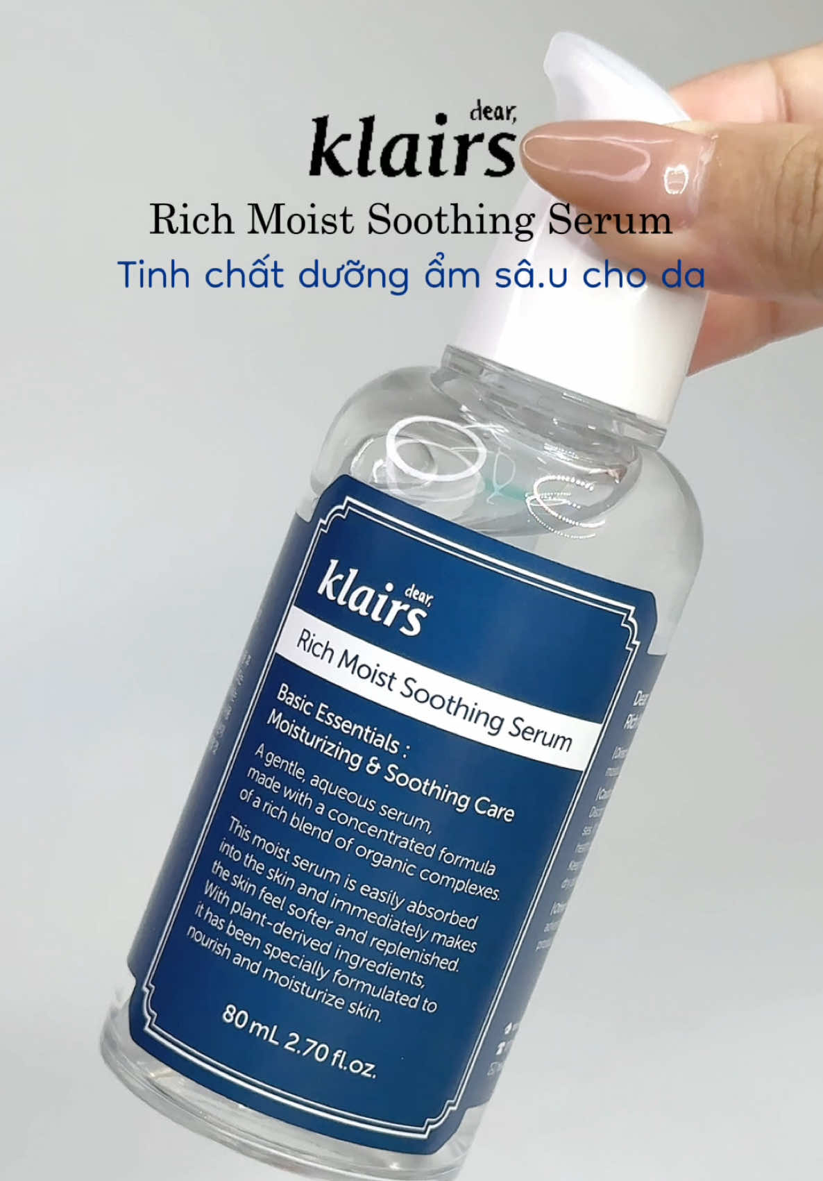 Nguyện yêu Klairs vì sản phẩm nào cũng lành tính 🥹🤭 #klairs #richmoistsoothingserum #wishtrendvn #dearklairs #serumphuchoi #serumcapam #lovedearklairs 
