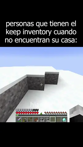 personas con keep inventory cuando no encuentran su casa #Minecraft #minecraftmemes #minecraftbuilds #fyp