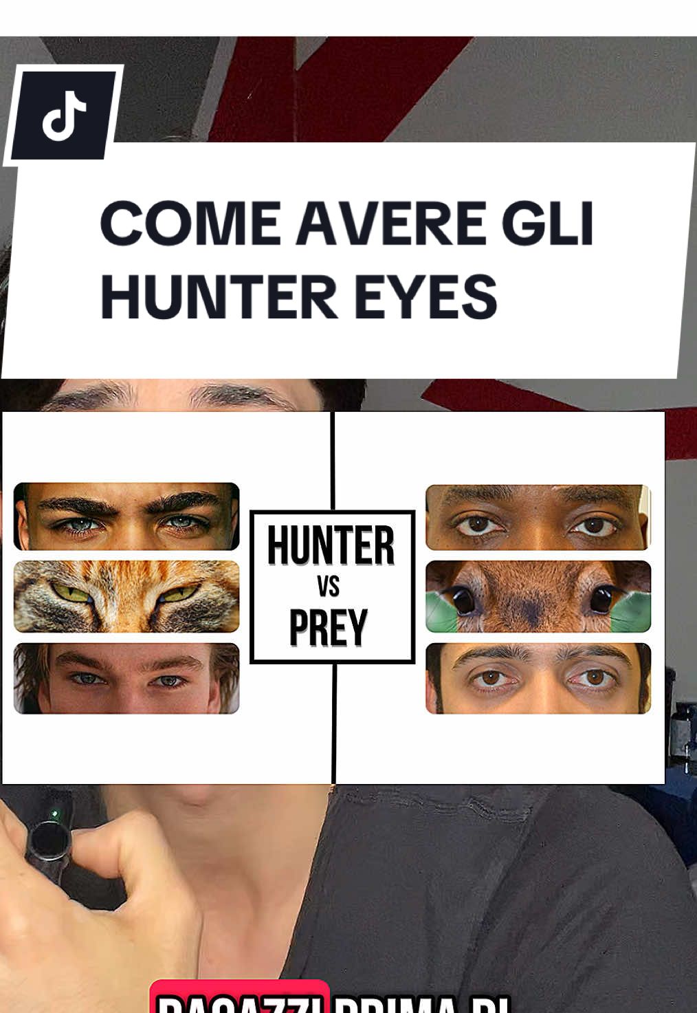 Tutorial hunter eyes #huntereyes #occhi #looksmaxita #looksmaxing #aspetto #bellezza #miglioramento 