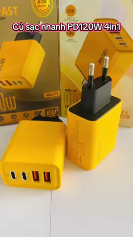 Củ Sạc Siêu Nhanh Prami 120W PD USB TypeC, Bộ Sạc 4 Cổng Phù Hợp Cho Tất Cả Các Dòng Điện Thoại