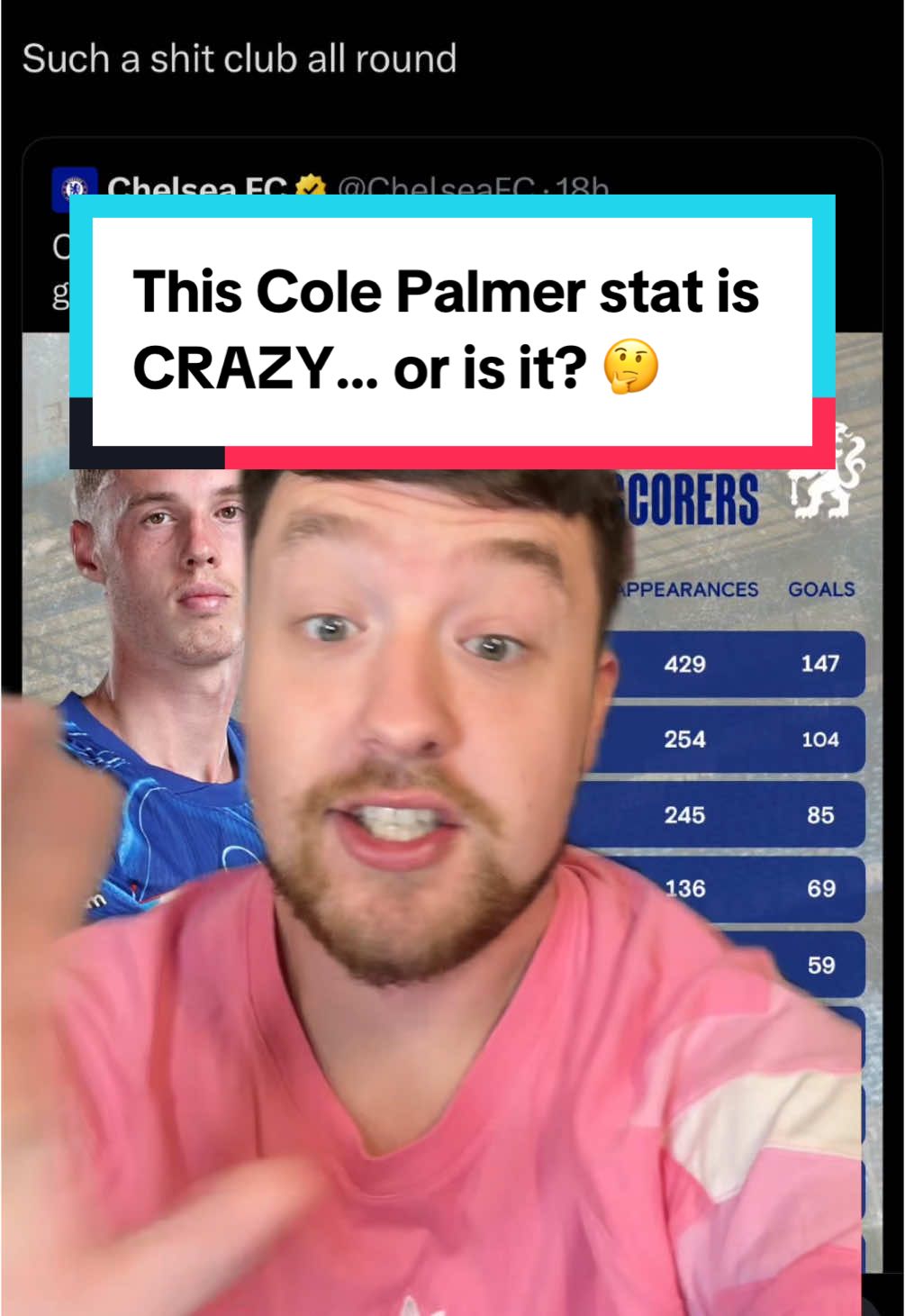 This Cole Palmer stat is CRAZY… or is it? 🤔 #chelseafc #cfc #colepalmer #arsenalfc #manchesterunited #manchestercity #tottenhamhotspur #liverpoolfc #rorytalksfootball 