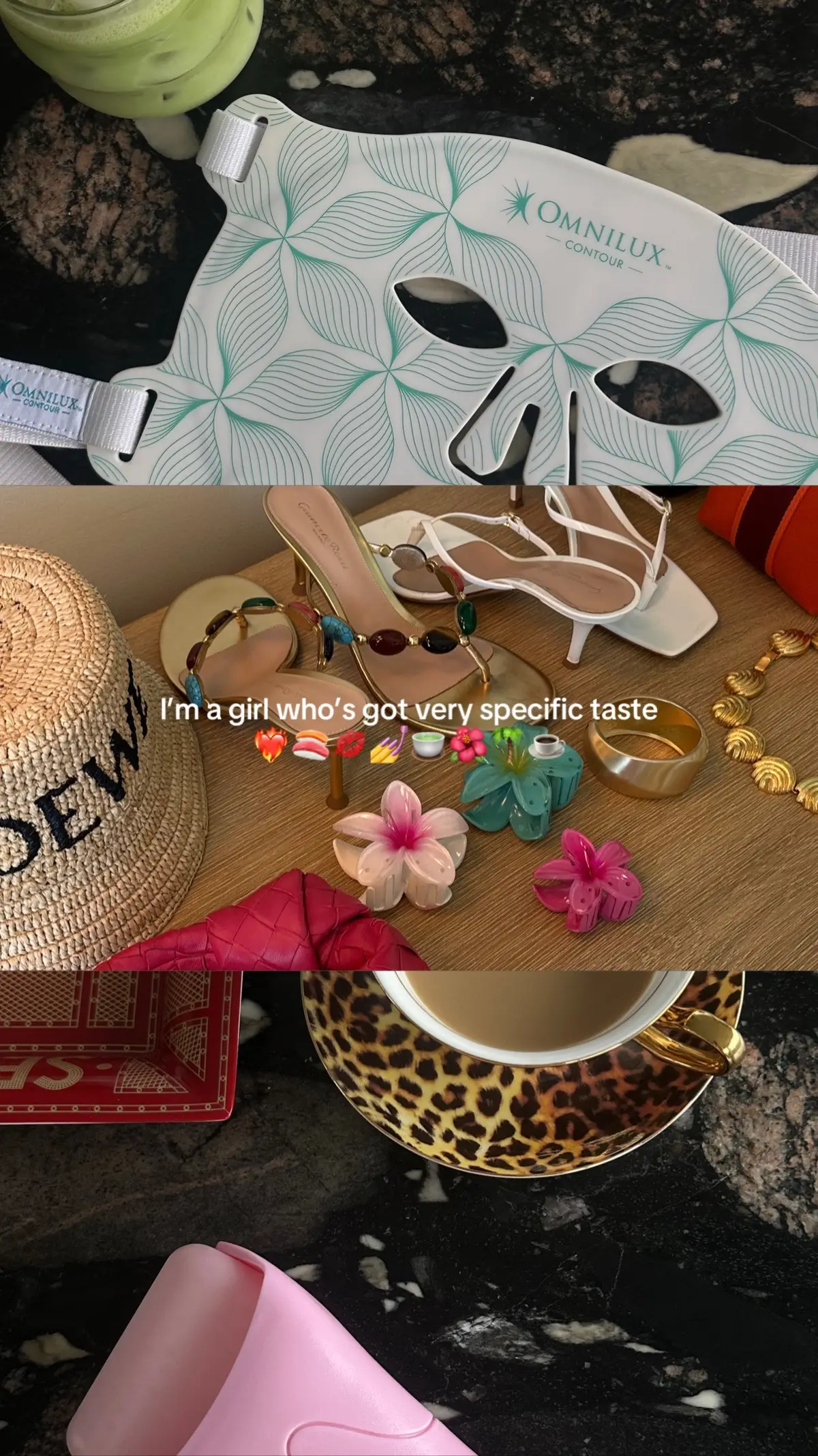 All the self care, please. #omnilux #emijay #loewe #iceroller #redlighttherapy 