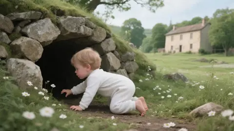2 year old so missing for 1 hours, what did the cat do 💌The child playing in the garden disappeared The cat frantically searched the entire yard, #baby #child 