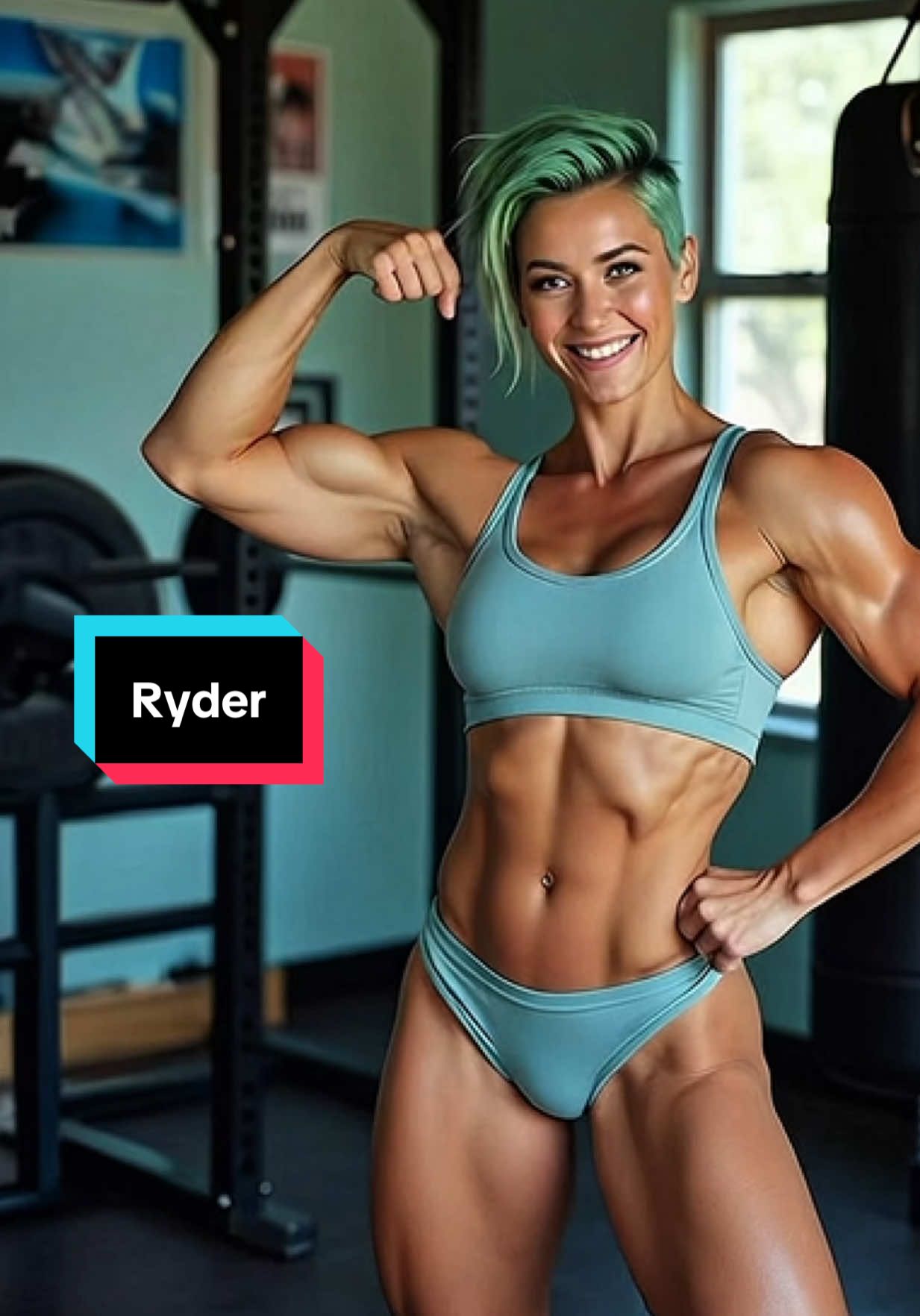Muscle Girl Ryder Flexing on this Monday morning 💪💪💪 #bigmusclegirl #musclegirl #musclemommy #fbb #bigmuscle #strongestfemale #femalebodybuilder #femalewrestler #shebiceps #bikini #bigmuscle #wrestlingtiktok #musclemodel #model #tallgirls #muscle #tallgirlkiss #ifbb #beach 