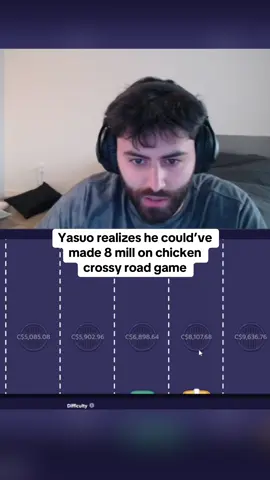 Yasuo realizes he could’ve made 8 mill on chicken crossy road game #streamer #kickstreaming 